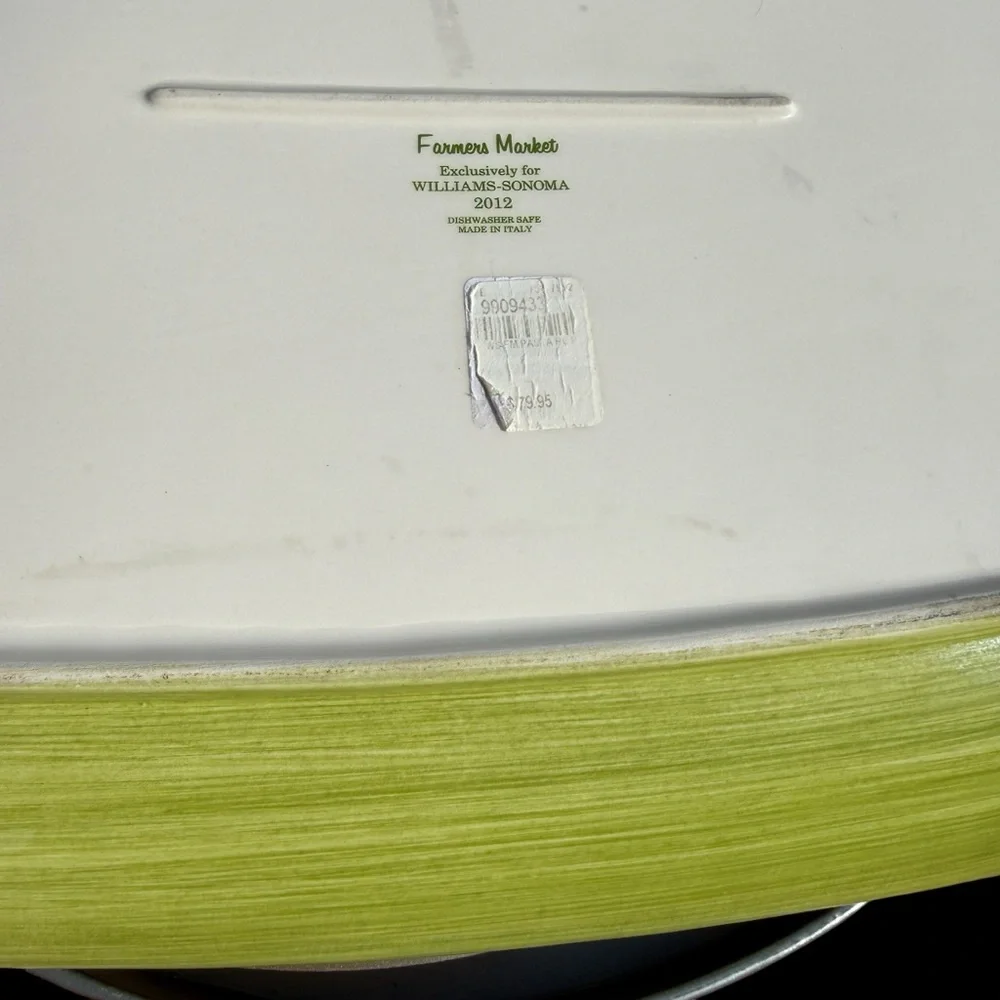VTG 2012 Williams-Sonoma Farmers Market Radish Serving Platter Rectangle 16 x 13